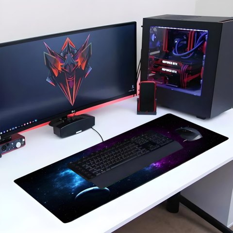 Podkładka mata gamingowa na biurko dla gracza XXL 80 x 40 cm - galaktyka