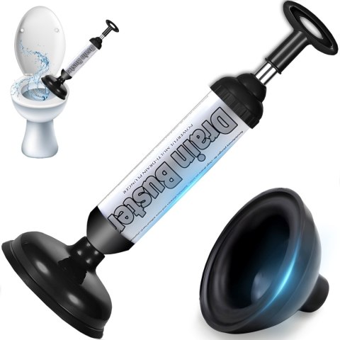 Przepychacz pompka do udrażniania rur WC kanalizacji śr. 60/165 mm