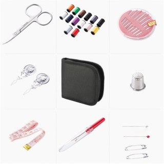 Przybornik krawiecki turystyczny organizer do szycia igły agrafki centymetr - zestaw