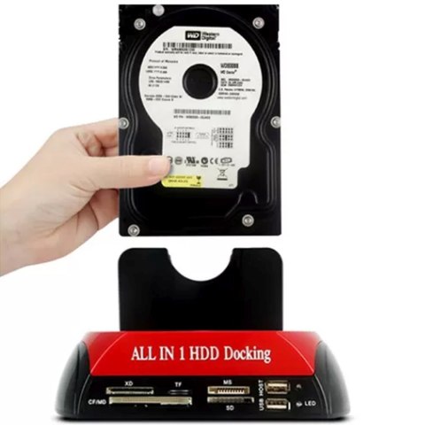 Stacja dokująca na 2 dyski HDD SSD SATA IDE 2,5'' 3,5'' USB