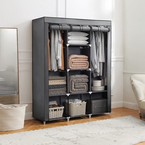 Szafa materiałowa tekstylna regał do garderoby 130 x 45 x 175 cm