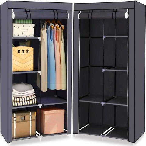 Szafa materiałowa tekstylna regał do garderoby 87 x 43 x 166 cm