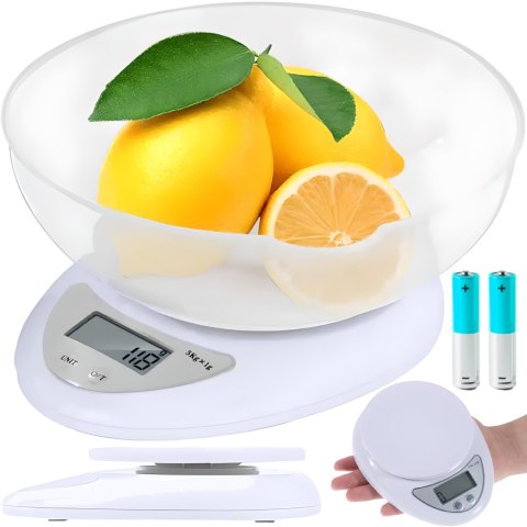 Waga elektroniczna kuchenna z miską 5000g / 1g