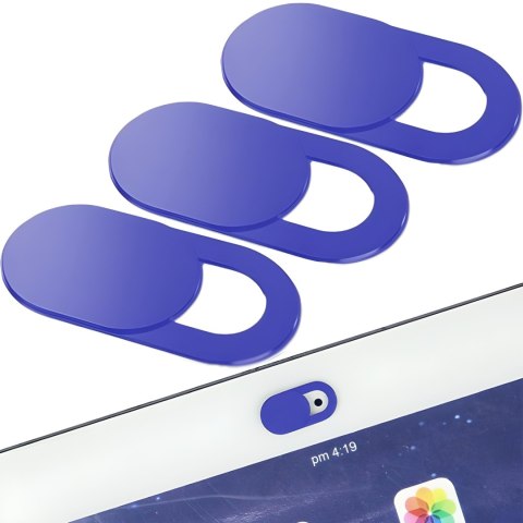 Zaślepka zasłaniająca do kamery laptopa niebieska - 3 szt.