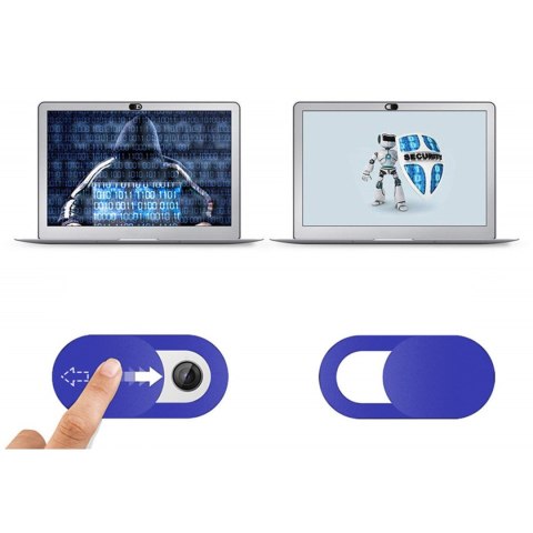 Zaślepka zasłaniająca do kamery laptopa niebieska - 3 szt.