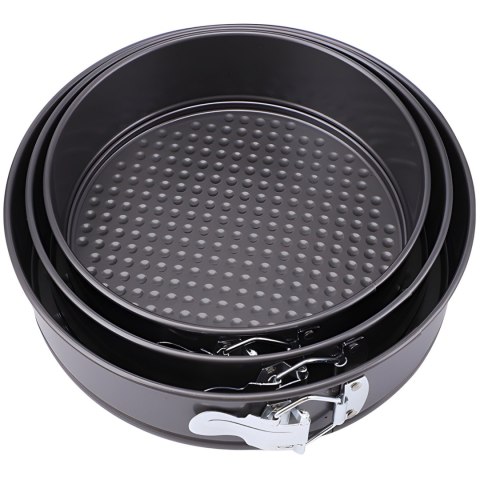 Zestaw tortownic blach okrągłych do ciasta tortów 24/26/28 cm - 3 szt.