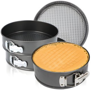 Zestaw tortownic blach okrągłych do ciasta tortów 24/26/28 cm - 3 szt.