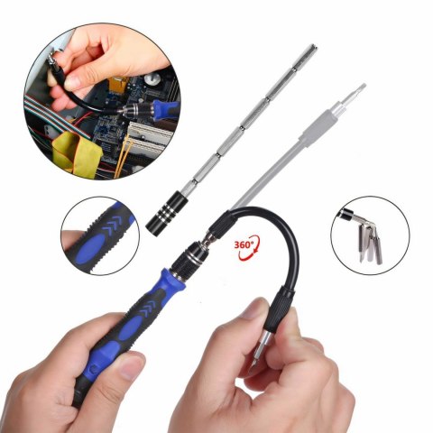 Zestaw wkrętaków śrubokrętów bitów precyzyjnych w etui - 73 el.